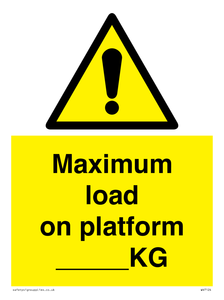 Maximum load on platform ___KG
