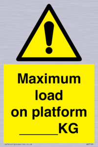 Maximum load on platform ___KG