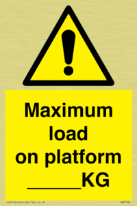 Maximum load on platform ___KG