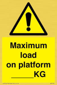 Maximum load on platform ___KG