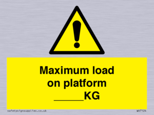 Maximum load on platform ___KG