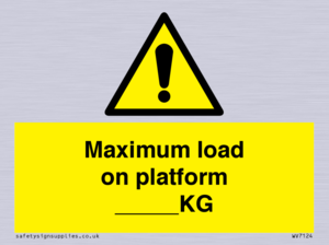 Maximum load on platform ___KG