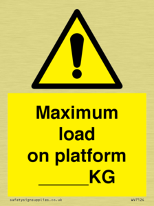 Maximum load on platform ___KG