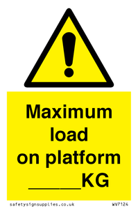 Maximum load on platform ___KG