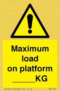 Maximum load on platform ___KG