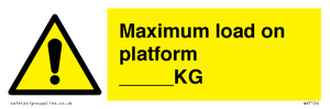 Maximum load on platform ___KG