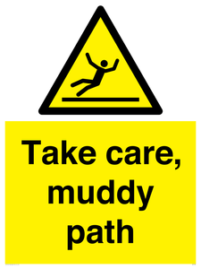 Take care, muddy path