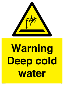 Warning Deep cold water 
