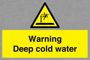 Warning Deep cold water 