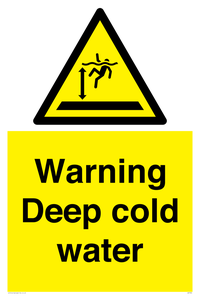 Warning Deep cold water 