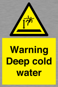 Warning Deep cold water 