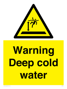 Warning Deep cold water 