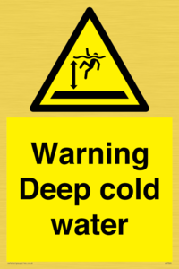 Warning Deep cold water 