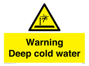 Warning Deep cold water 