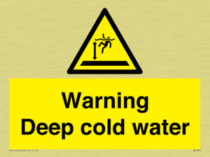 Warning Deep cold water 
