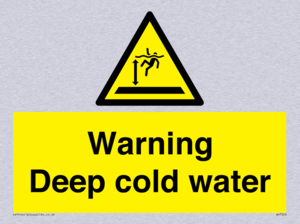 Warning Deep cold water 