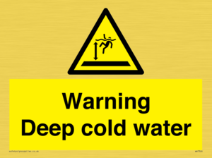Warning Deep cold water 
