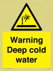 Warning Deep cold water 
