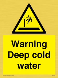 Warning Deep cold water 