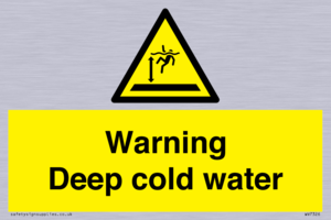 Warning Deep cold water 