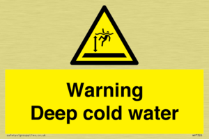 Warning Deep cold water 