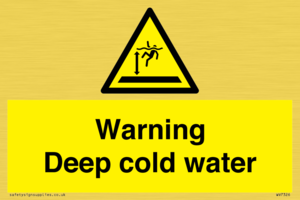 Warning Deep cold water 