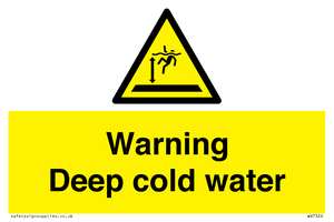 Warning Deep cold water 