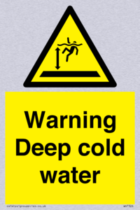 Warning Deep cold water 