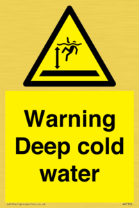 Warning Deep cold water 