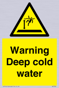 Warning Deep cold water 