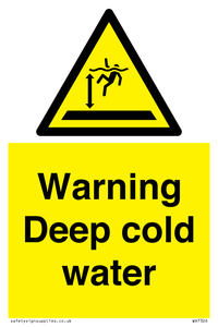Warning Deep cold water 