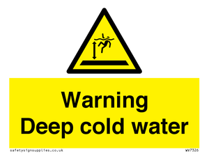 Warning Deep cold water 