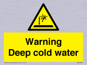 Warning Deep cold water 