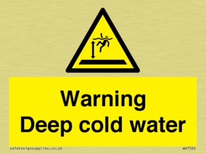 Warning Deep cold water 