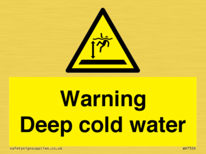 Warning Deep cold water 