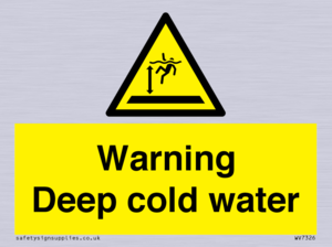 Warning Deep cold water 