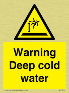 Warning Deep cold water 