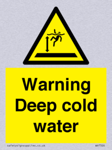 Warning Deep cold water 