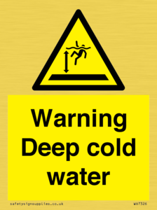 Warning Deep cold water 