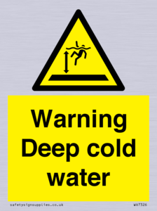 Warning Deep cold water 