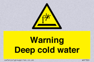 Warning Deep cold water 