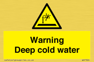 Warning Deep cold water 