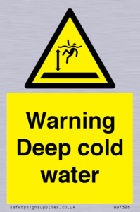 Warning Deep cold water 