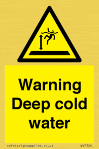Warning Deep cold water 