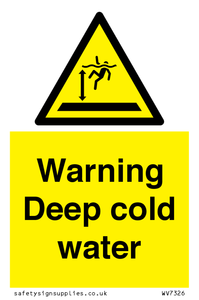 Warning Deep cold water 