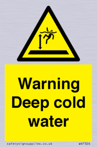 Warning Deep cold water 