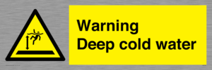 Warning Deep cold water 