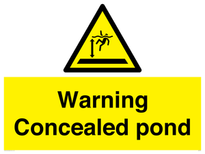 Warning Concealed pond