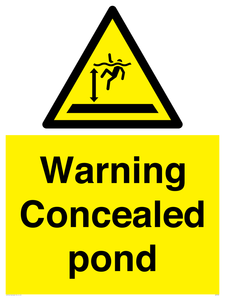 Warning Concealed pond