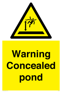 Warning Concealed pond